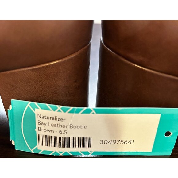 Naturalizer Bay Weatherproof Bootie Brown Leather Womens Size 6.5M Fall Winter - Picture 2 of 9